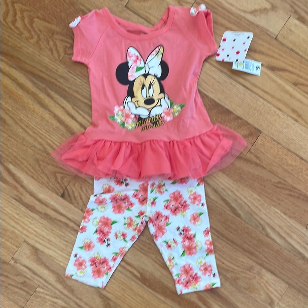 Disney Minnie Mouse Top & Leggings Set 18M NWT
